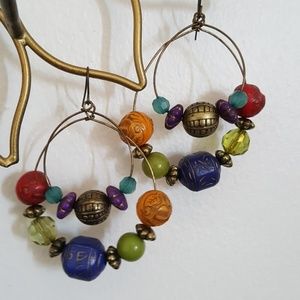 Colorful Boho Hoops
